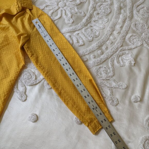 VINTAGE Miss Fashionality yellow long sleeve blouse 70s 80s - Picture 7 of 10